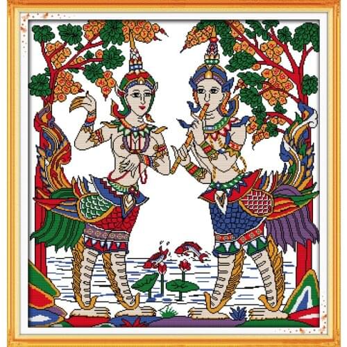 Thailand dance cross stitch kit people 18ct 14ct 11ct count print canvas stitches embroidery DIY handmade needlework