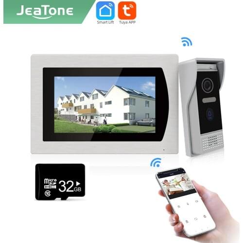 Jeatone Tuya smart 7"inch WIFI indoor Monitor doorbell IP video intercom record video/snapshot AHD/720P 32G 87712