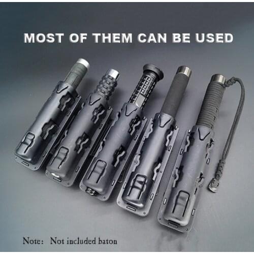 EDC 360 Degree Rotation Retractable Baton Case Holster Universal Extensible Baton Holder Self Defense Outdoor Survial Tool