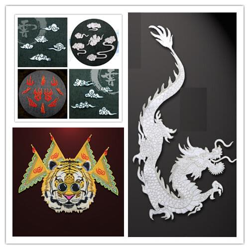 5pcs/lot Chinese style embroidered cloud patch applique for DIY brooch coat/bag/garment accessories Parche