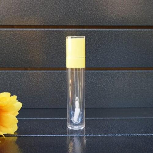 10-100Pcs 8ml Empty Yellow Lip Gloss Tube Plastic Lipgloss Bottle