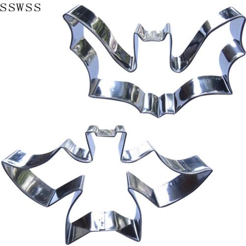 Halloween 2 Cartoon Animals,Dark Bat And Vampire Bat,Cookie Cutter Baking Molds,Cake Decorating Fondant Tools