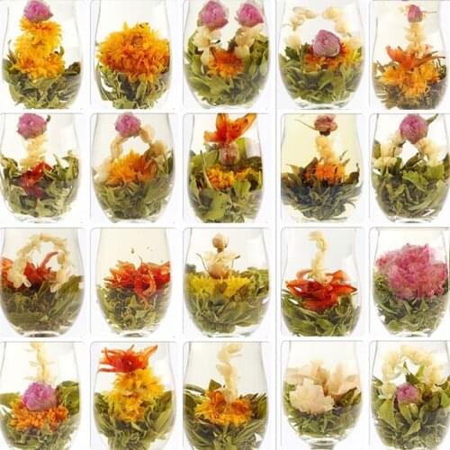 20 Kinds / bag China Blooming Tea Green Tea Ball Artistic Blossom Flowers Tea Chinese Blooming Flower Tea