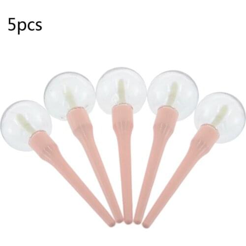 5Pcs Creative Cute Pink Lollipop Shape Lip Gloss Tube Empty Lip Palm Container with Wand Lipstick DIY Refillable Bottles