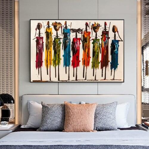 African Art Paintings on the Wall Art Posters and Prints Abstract Graffiti Art Paintings Modern Art Pictures For Living Room
