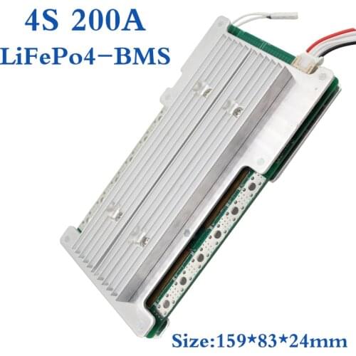 12V 4S 3.2V LiFePO4 battery BMS 60A/100A/200A high current with balanced BMS UPS inverter energy storage