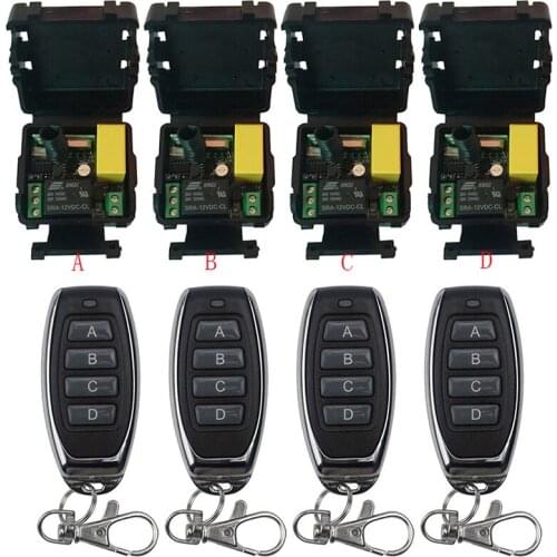 AC220V 1 CH 1CH 10A RF Wireless Remote Control Relay Switch Security System Garage Doors Gate Electric Doors shutters
