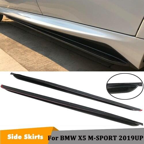 Carbon Fiber Side Skirts for BMW X5 M-SPORT 2019+ Door Side Bumper Protector Extension Cover