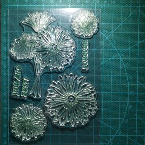 Big Flower Letter Clear Stamps 2020 Rubber Transparent Silicone Seal for DIY Scrapbooking Photo Album Stamp Crafts Decoration