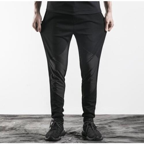 Elasticity personality fashion mens pants harem pant men feet trousers pantalones hombre thin pantalon homme spring summer black