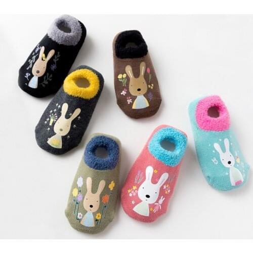Qiu dong thickening children floor socks terry children baby socks/glue floor antiskid baby socks