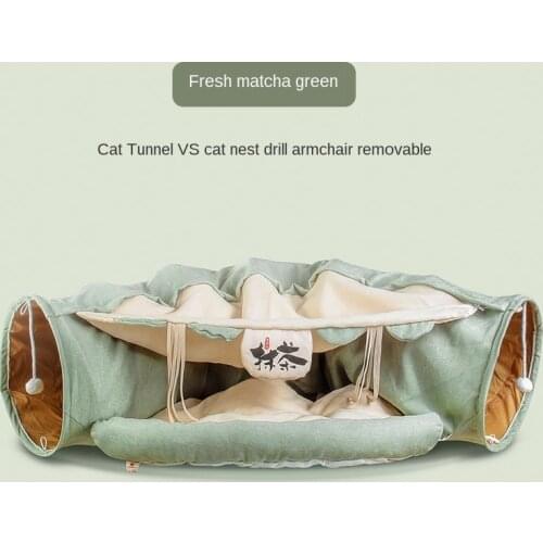 Cat house Pet bed Cat tunnel net red cat bed cat channel rolling totoro nest four seasons general villa toy