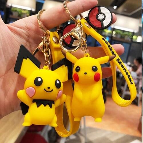 Pokémon Anime Figure Kawaii Children Toys Pikachu Psyduck Squirtle Marill Keychain Phone Ornaments Pop It Present Gift
