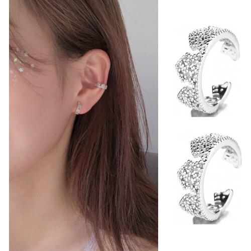 KISSLOVE Vintage Clip Earrings for Women Hollow Crown Shape Ear Cuff Earrings Party Geometric Jewelry Accessories Gift