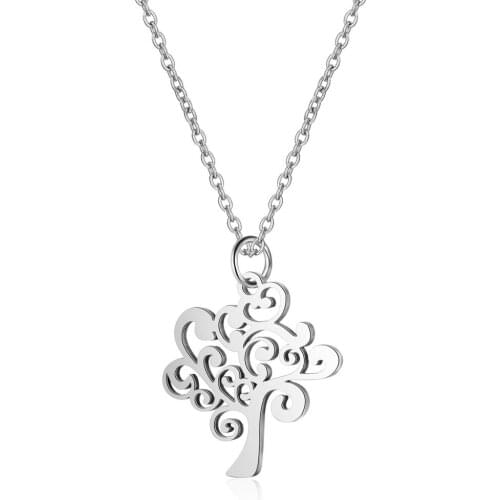 Europe and the United States best-selling life tree titanium steel necklace wishing tree women simple fashion pendant necklace