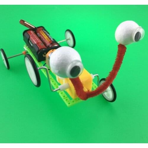 Pupils craft materials, technology gadgets, DIY suits, reptile robots, nursery childrens toys