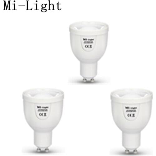 Milight WI-FI FUT011 CT dural regulavel branco 2.4G conduziu a lampada GU10 5 W CONDUZIU a Lampada de controle por controle remo