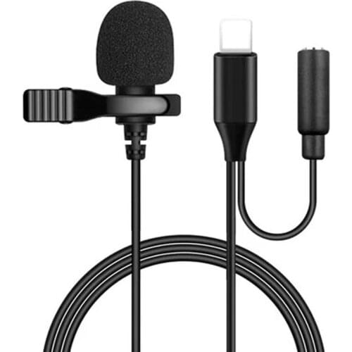 Mini Microphone Portable Clip-on Lapel Microphone For iPhone For Type C 3.5mm For Huawei Xiaomi Clip-on Recording Microfono