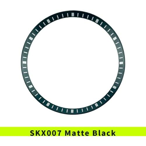 NEW SKX007/SKX009/SRPD Metal Chapter Ring Brushed Finish Matte Black (Silver Markers) Copper
