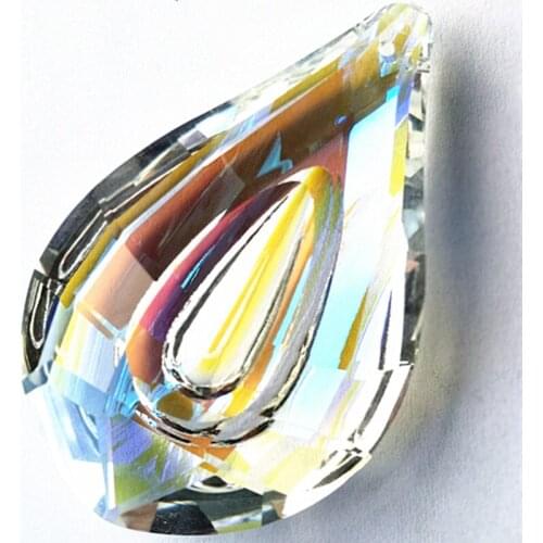 Wholesale Price 20pcs 76mm Light Clear AB K9 Crystal Glass Garden Suncatchers Chandelier Pendants Out Door Christmas Tree Decor