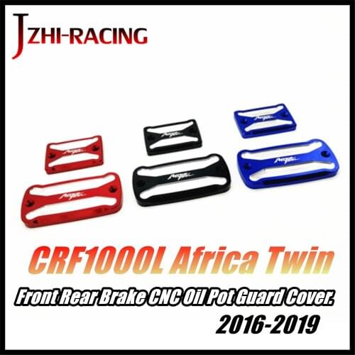 For Honda CRF1000L / ADV Africa Twin 2016-2019 Front Brake Upper Pump CNC Oil Cup Cover / Rear Brake CNC Oil Pot Guard Cover
