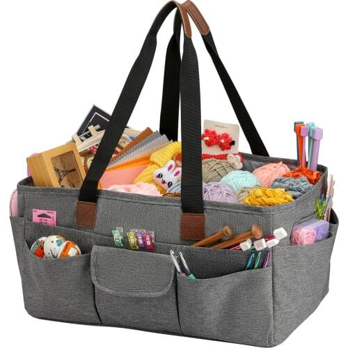 Portable Sewing Supplies Storage Bag Oxford Cloth Wool Crochet Hook Knitting Needle Crochet Hooks Organizer