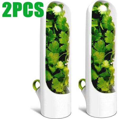 Premium Herb Saver Home Kitchen Gadgets Herb Storage Container Herb Keeper Keeps Greens Fresh Cup Specialty Tools