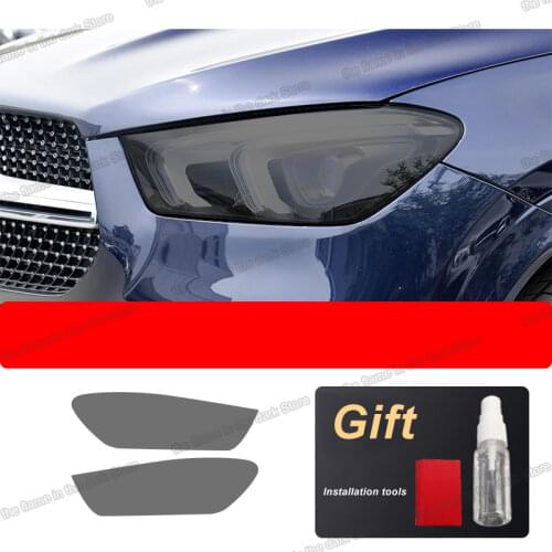 Lsrtw2017 TPU Transparent Black Car Headlight Protective Film for Mercedes Benz GLE class W166 W167 anti-scratch 2016-2020 2019