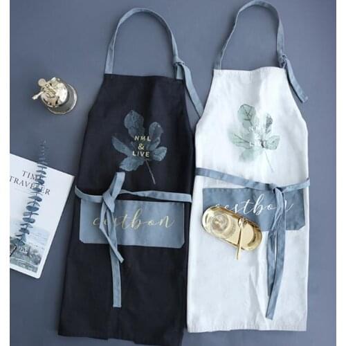 Nordic contracted apron female thin breathable kitchen can wipe hands cooking overalls fashionable waist