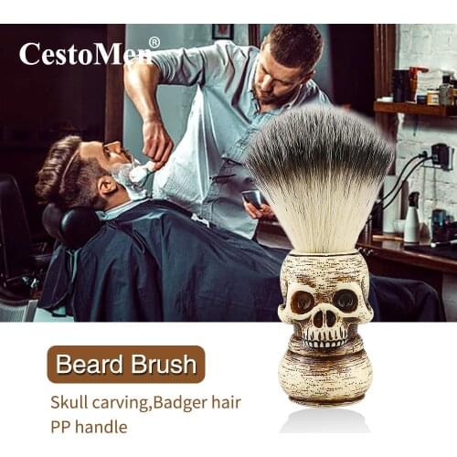 CestoMen Retro Boar Bristles Shaving Brush Barbershop Facial Cleaning Brush Professional Mens Beard Care Tools Hair Shaving Kit
