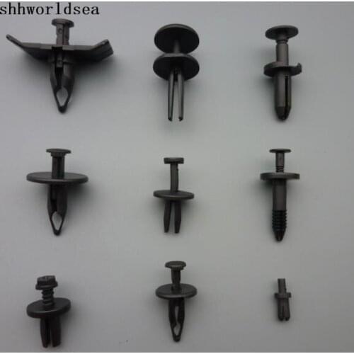 Shhworldsea 100 car fasteners push type retainer rear fascia lower sill moulding push type retainer