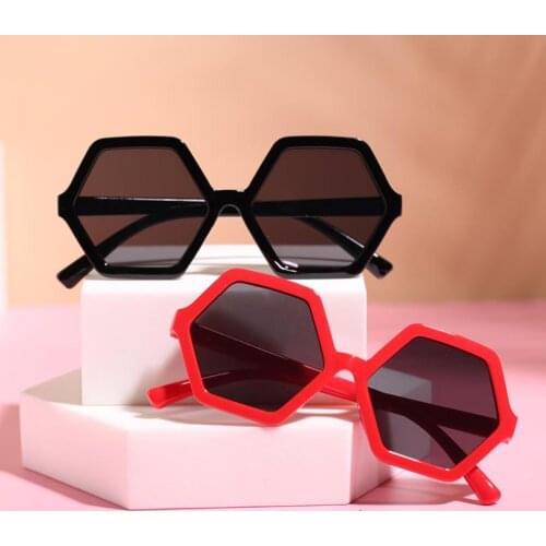 Hot Fashion 6 Colors Kids Hexagonal Sunglasses UV400 Protection Beach Summer Fashion Sunglasses for Toddler Boys Girls