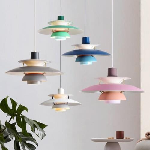 Nordic Modern Pendant Lights Living room Colorful Hanglamp For Dining Room Bedroom Bar E27 Luminaire Suspension Light Fixtures