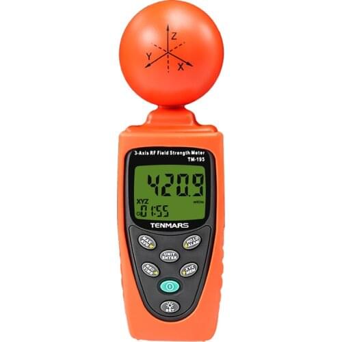 TM-195 three-axis high frequency electromagnetic wave/WiFi/mobile phone/microwave oven/radio radiation detector