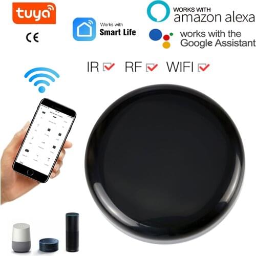 Tuya/Smart Life RF+IR Wifi Smart Remote Controller RF Appliances Voice Control Work Via Alexa Google Home App Smart Home