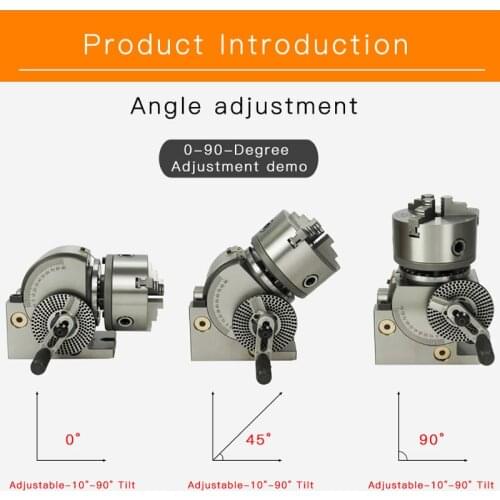 Universal CNC Dividing Head 125MM 100MM 3-jaw Lathe Chuck for CNC Milling Machine Rotary Table Tail Stock