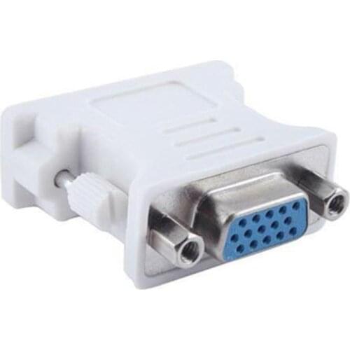 Universal DVI-I 24 + 5 Pin DVI Male to VGA Female Video Converter Adapter for PC laptop HDTV LCD DVD Computer Projector