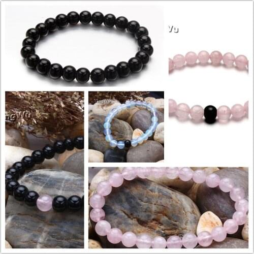 Yingwu Transfer Luck Quartz Opal Bead Bracelet Chakra Yoga Stone 8mm Natural Round Stone Beads Bracelets For Women