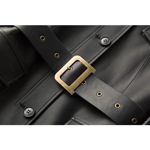 Womens Genuine Leather Jacket Spring Autumn Sheepskin Coat Elegant slim fit korean Chaquetas Mujer 2020 SS9015 KJ3530