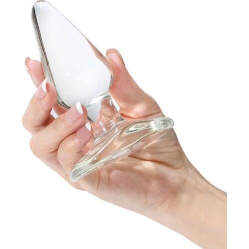 Female Masturbation Sex Toys Crystal Glass Anal Plug Dildo Vaginal Ball Anal Dilation Glass Butt Plug G-Spot Stimulator Buttplug