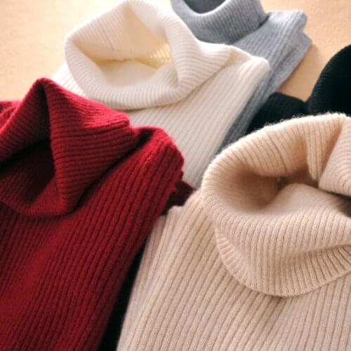 Womens Long Warm Sweaters And Pullovers Women Elastic Turtleneck Cashmere Sweater Ladys Ribbed Casual Jumper For Autumn Winter