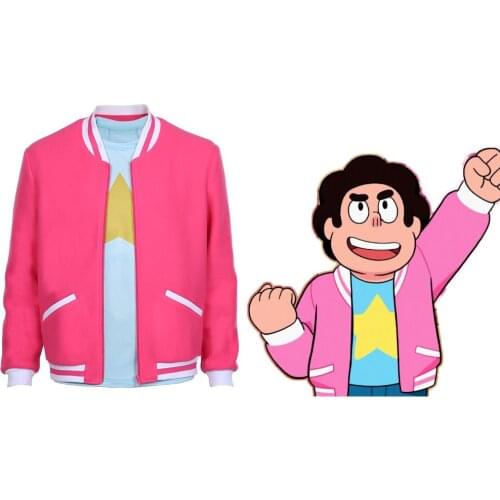 Steven Universe Cosplay The Movie-Steven Universe Costume Adult Zip Up Jacket Coat Hoodie Halloween Carnival Costumes