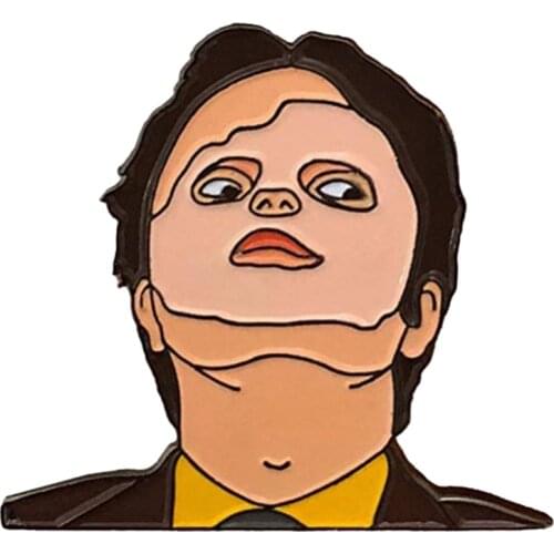 Dwight Schrute Enamel Pin Rainn Badge great Tv figure decor