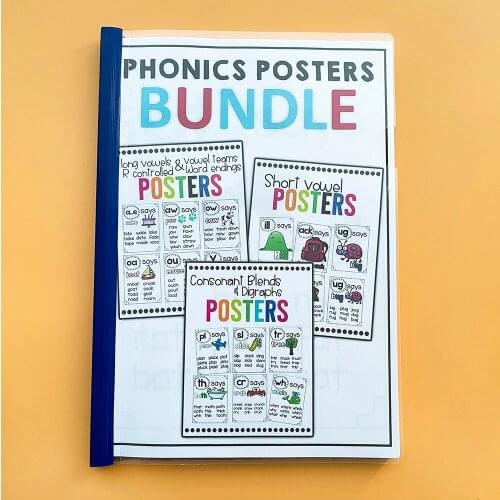 113Pcs/Set English Phonics Language Arts Skills Charts for Kids books Classroom Decorations Learning Posters for Kindergarten