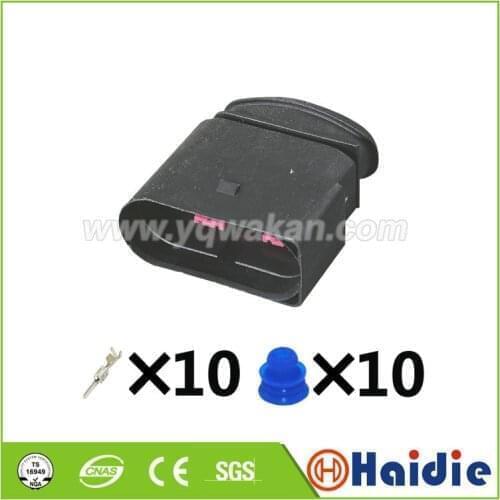 2sets 10pin male of 1J0973735 1J0 973 735 VW 3.5mm Polo headlamps plug waterproof connector
