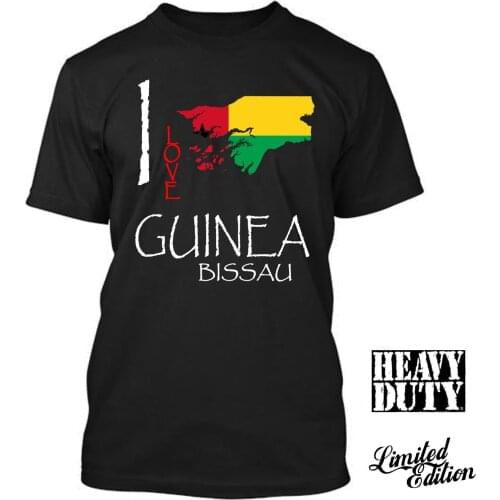 2019 Hot Sale 100% Cotton GUINEA BISSAU I Love Culture Flag T SHIRT TEES Tee Shirt