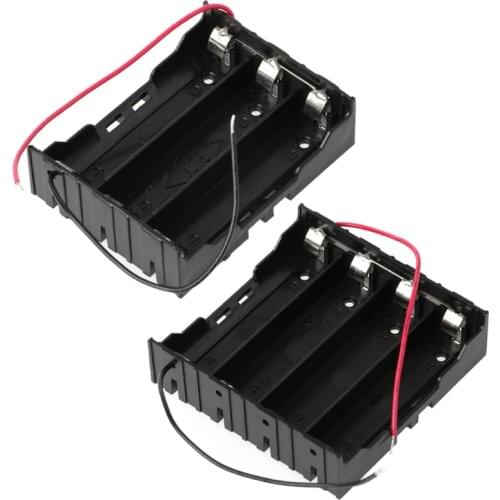 3.7V Parallel 3x 4x 18650 Batteries Holder Box Storage Case Container With Wire E56B