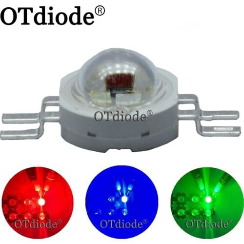 50pcs 9W LED RGB High power LED Diode Chip Lamp RGB 4 or 6 Legs 700mA 3.2-3.4V Taiwan Genesis/HPO 45MIL Chips Free shipping