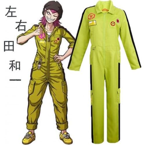 Anime Danganronpa Cosplay Kazuichi Souda Cosplay Jumpsuits Bodysuit Adult Unisex Halloween Carnival Party Costumes