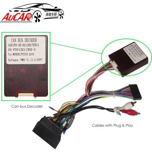 CANBus Car Audio Conector Decoder Box for Car DVD Player Stereo Navigation GPS Support JBL Amplifier Steering Wheel Controls